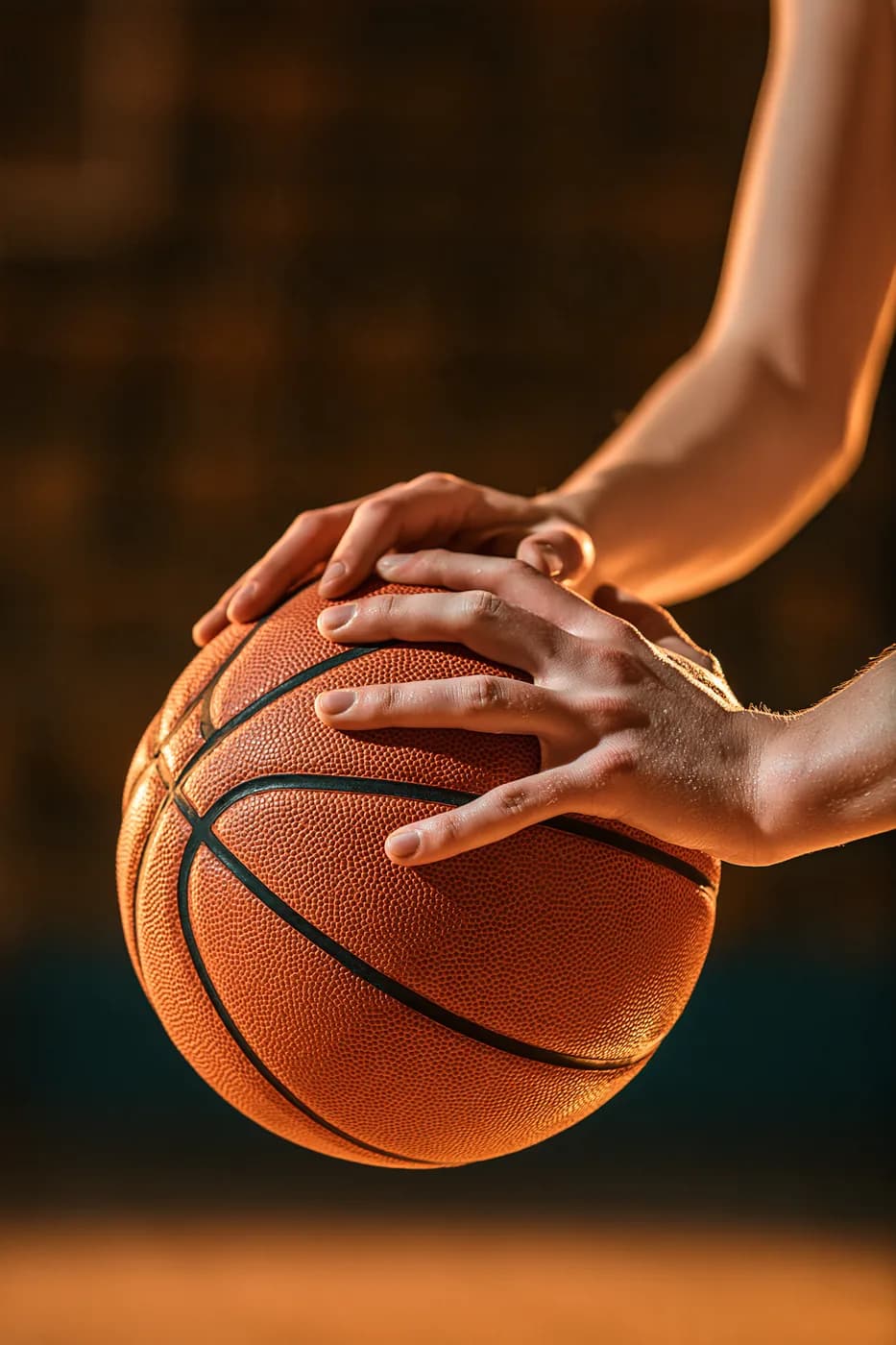 Basketbol Topunu Kavrayan Eller — Basketbol Tablosu