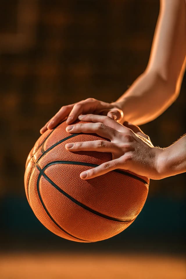 Basketbol Topunu Kavrayan Eller