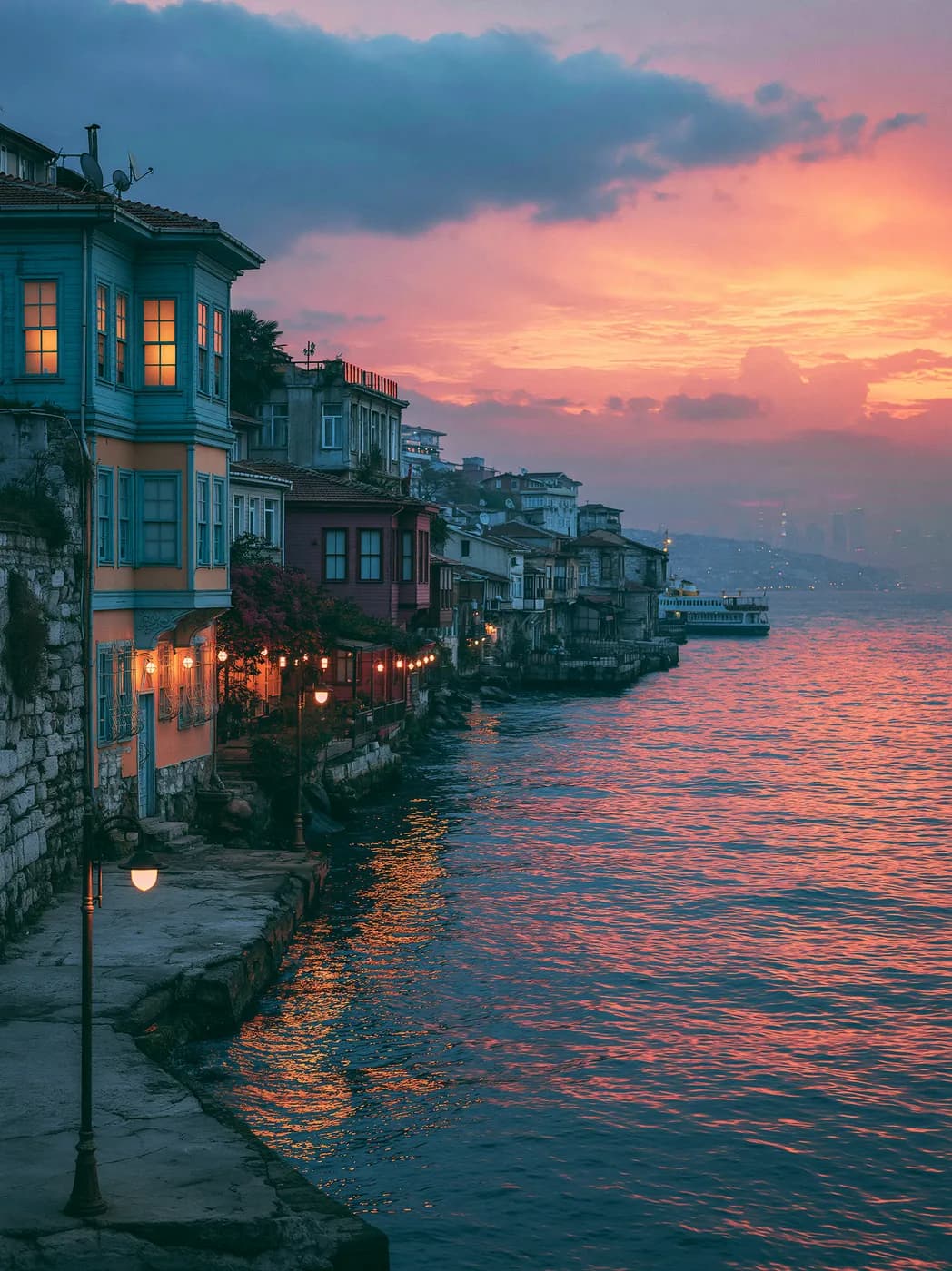 Boğaz'da Gün Batımı — istanbul temalı UV baskı tablo