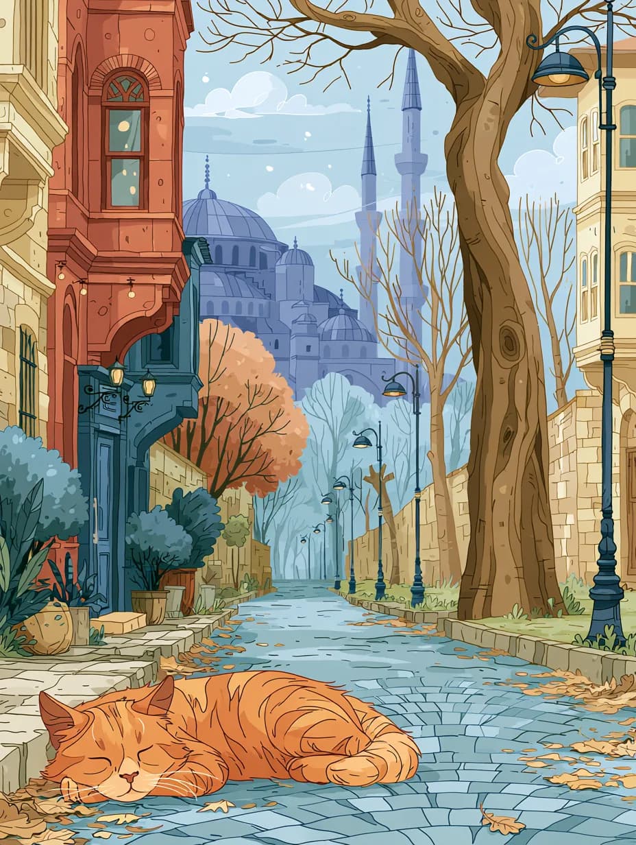 İstanbul Kedileri 2'li Set — Setler temalı çok parçalı tablo — 2. panel