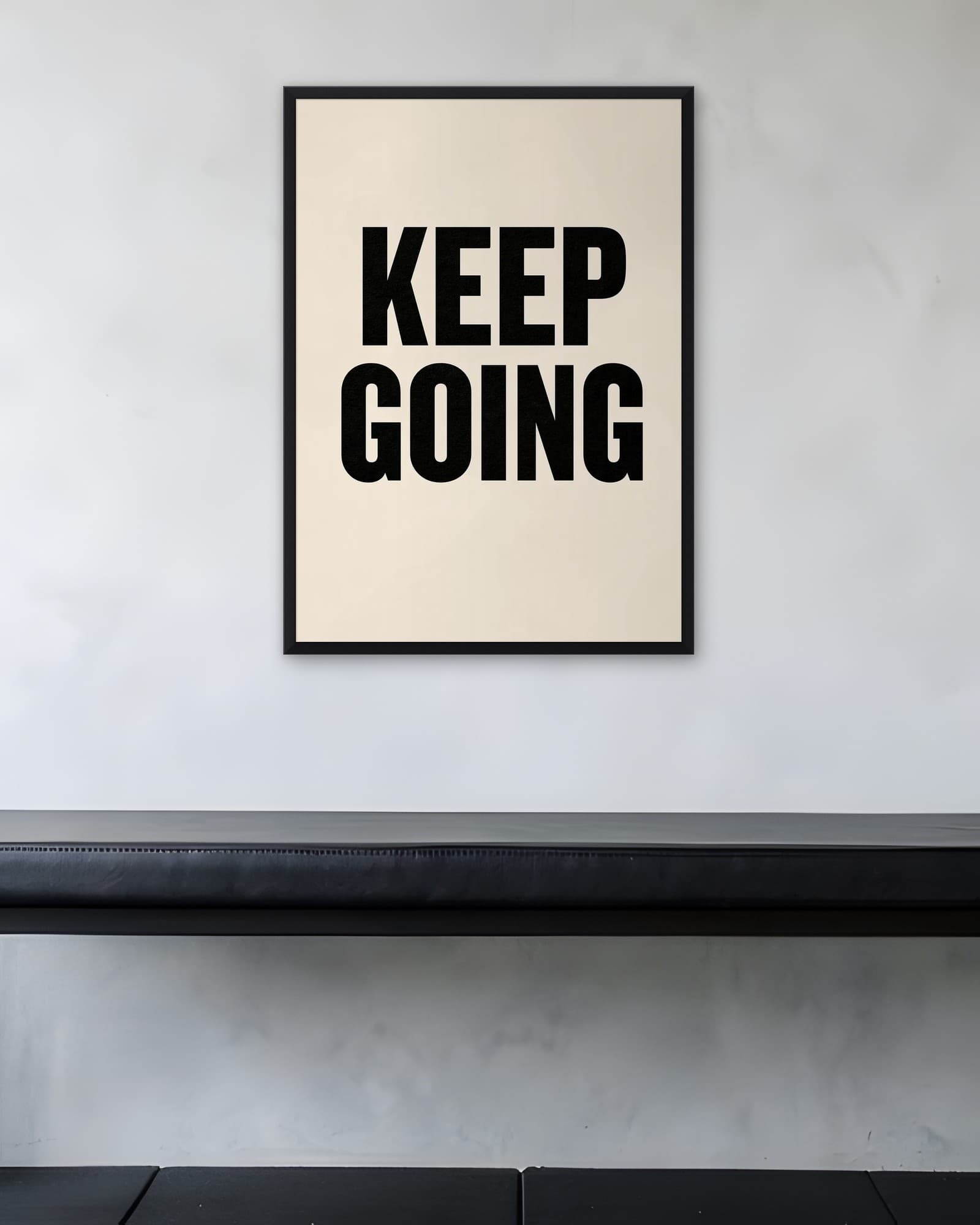 Keep Going Yazılı Tablo — Spor Salonu Tablosu, duvarda oda görünümü