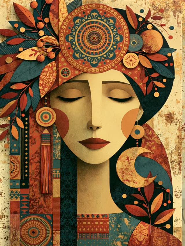 Mandala Başlıklı Kadın