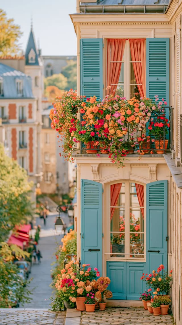 Mavi Kapılı Paris Sokağı
