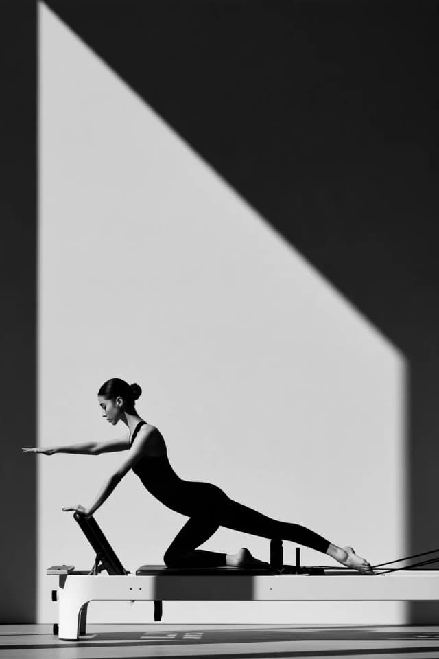 Reformer Pilates Siyah Beyaz