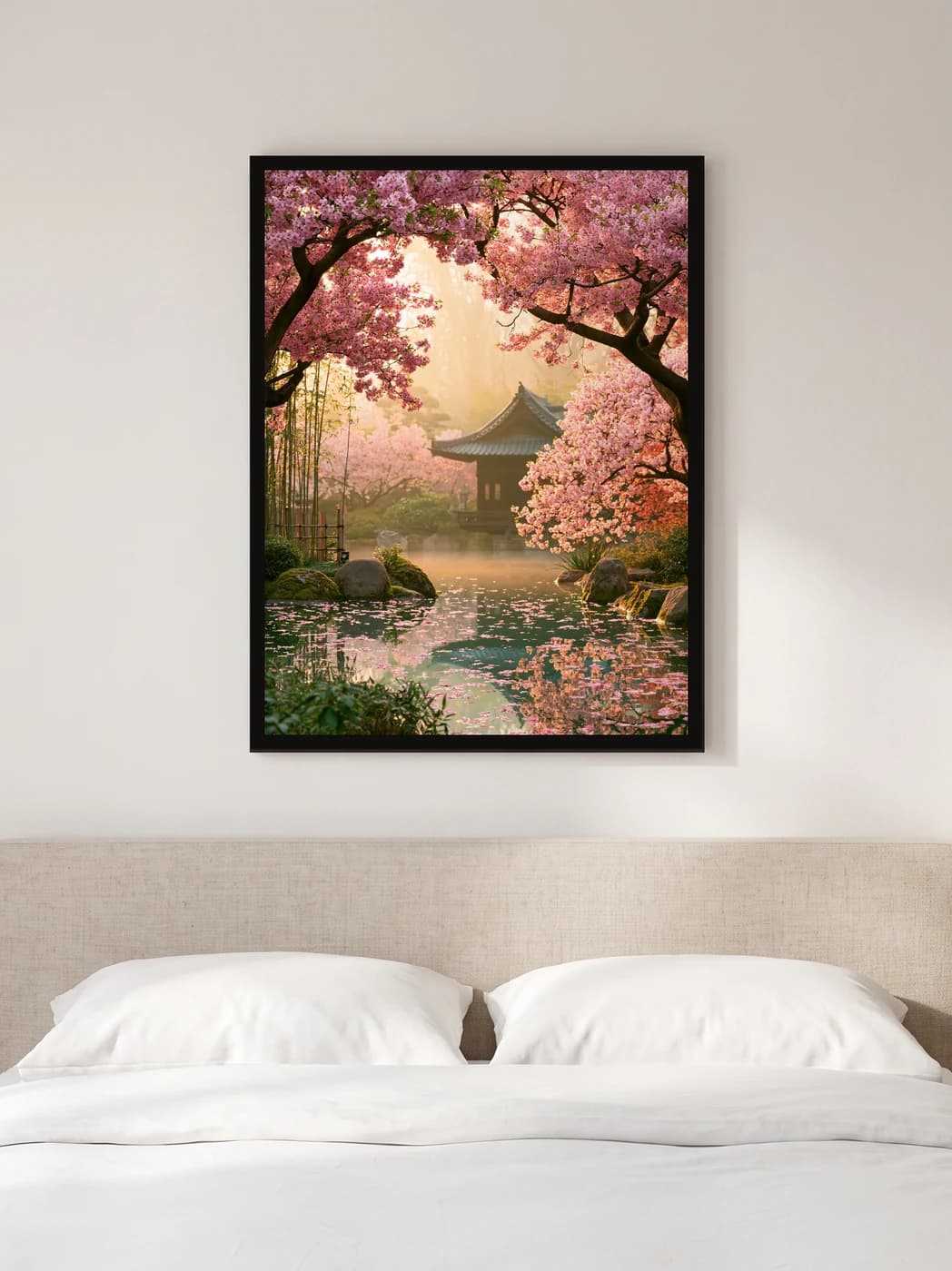Sakura Bahçesinde Japon Köşkü — duvarda oda görünümü