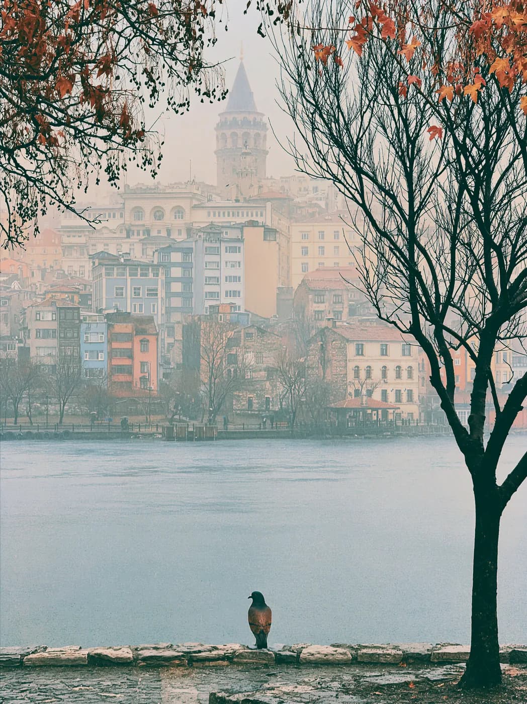 Sisli Havada Galata Kulesi — istanbul temalı UV baskı tablo