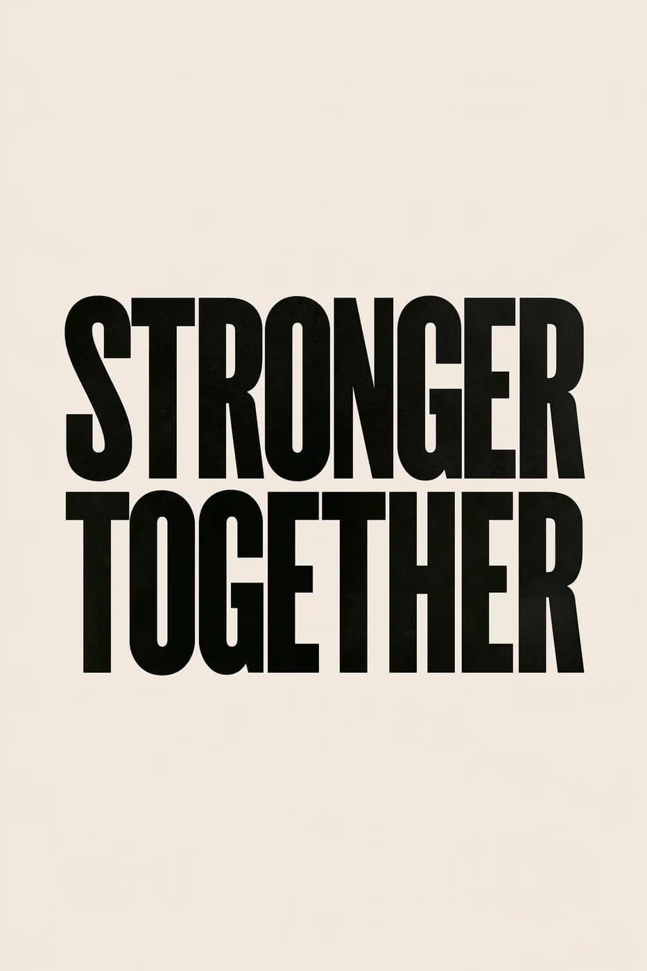 Stronger Together Yazılı Tablo — Spor Salonu Tablosu