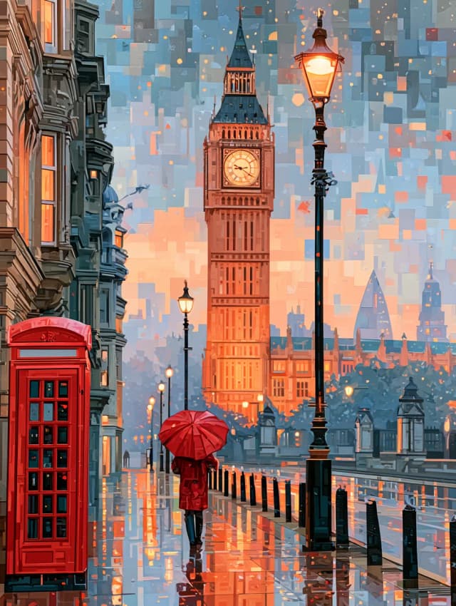 Yağmurda Big Ben