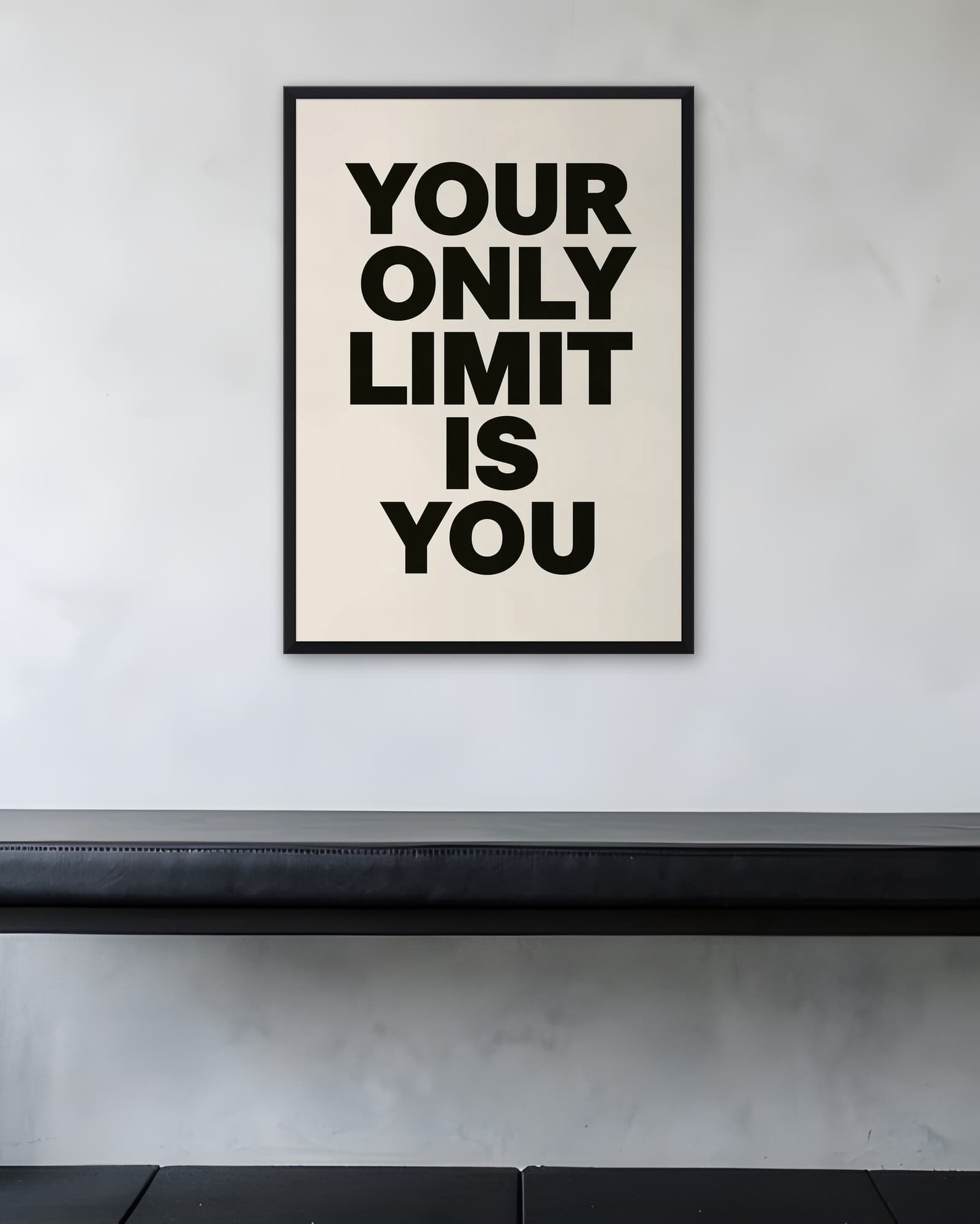 Your Only Limit Is You Yazılı Tablo — Spor Salonu Tablosu, duvarda oda görünümü