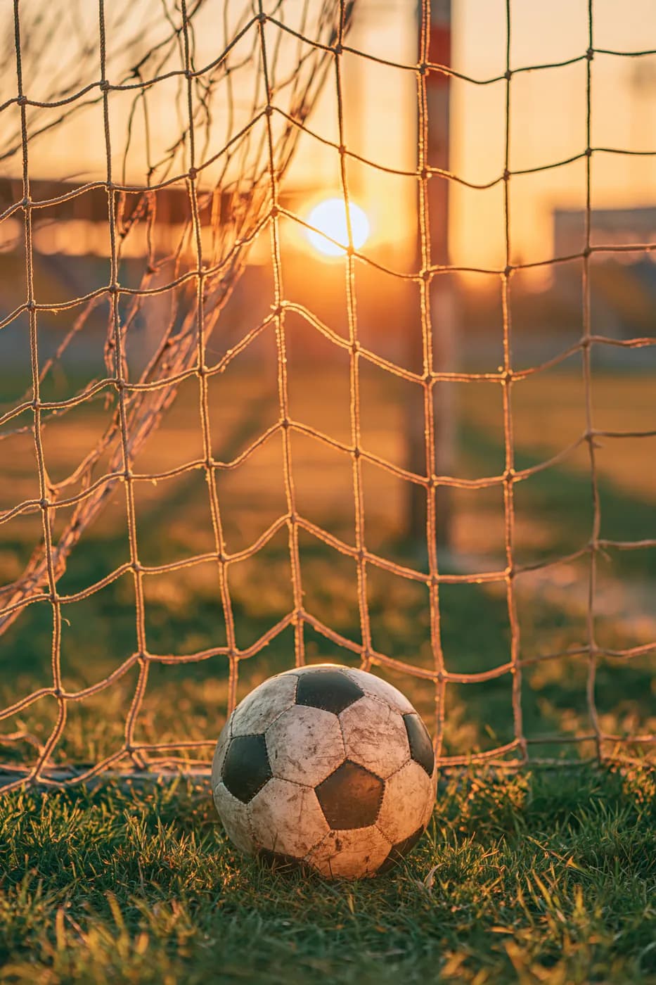 Altın Saatte Futbol 3'lü Set — 3 parçalı duvar tablosu seti — 1. panel