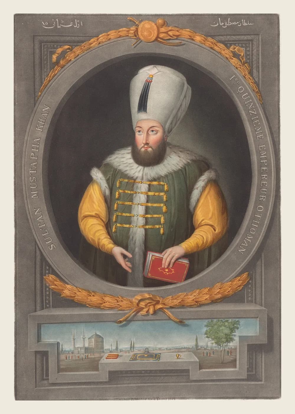 I. Mustafa Gravür Portresi — Osmanlı Padişahı Tablosu