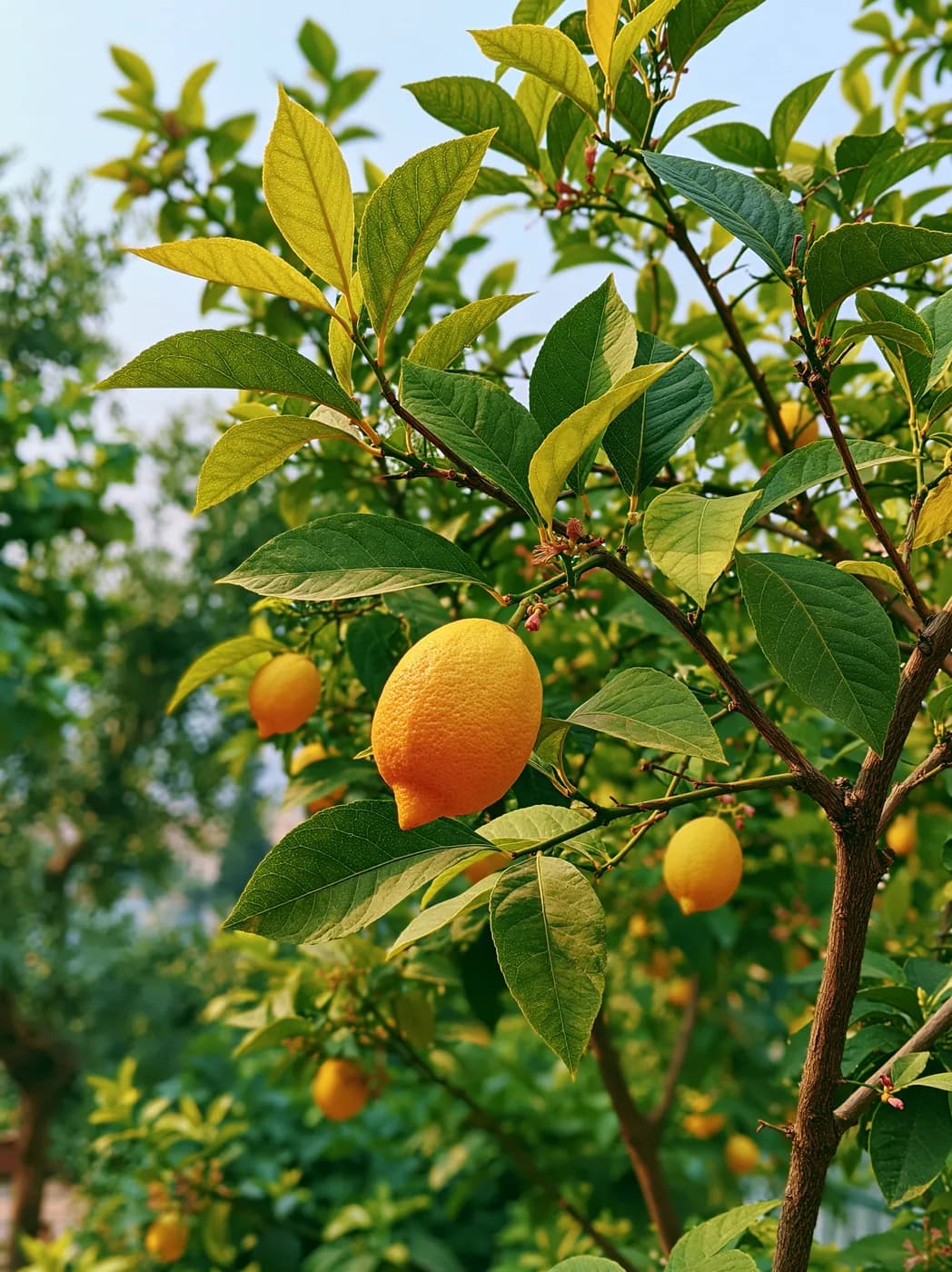 Limon Ağacı Dalları — çiçekler temalı UV baskı tablo