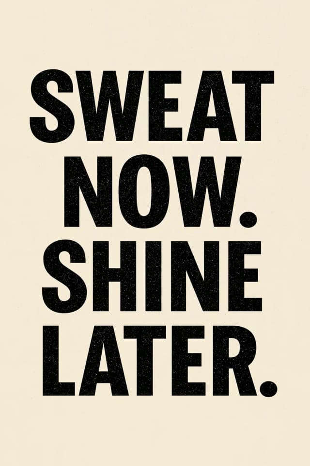 Sweat Now Shine Later Yazılı Tablo